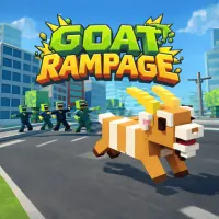 Goat Rampage is a chaotic 3D running game where a wild animal charges through a colorful city packed with obstacles, enemies, and coins. Keep moving, dodge the chase, and see how far your rampage can go!